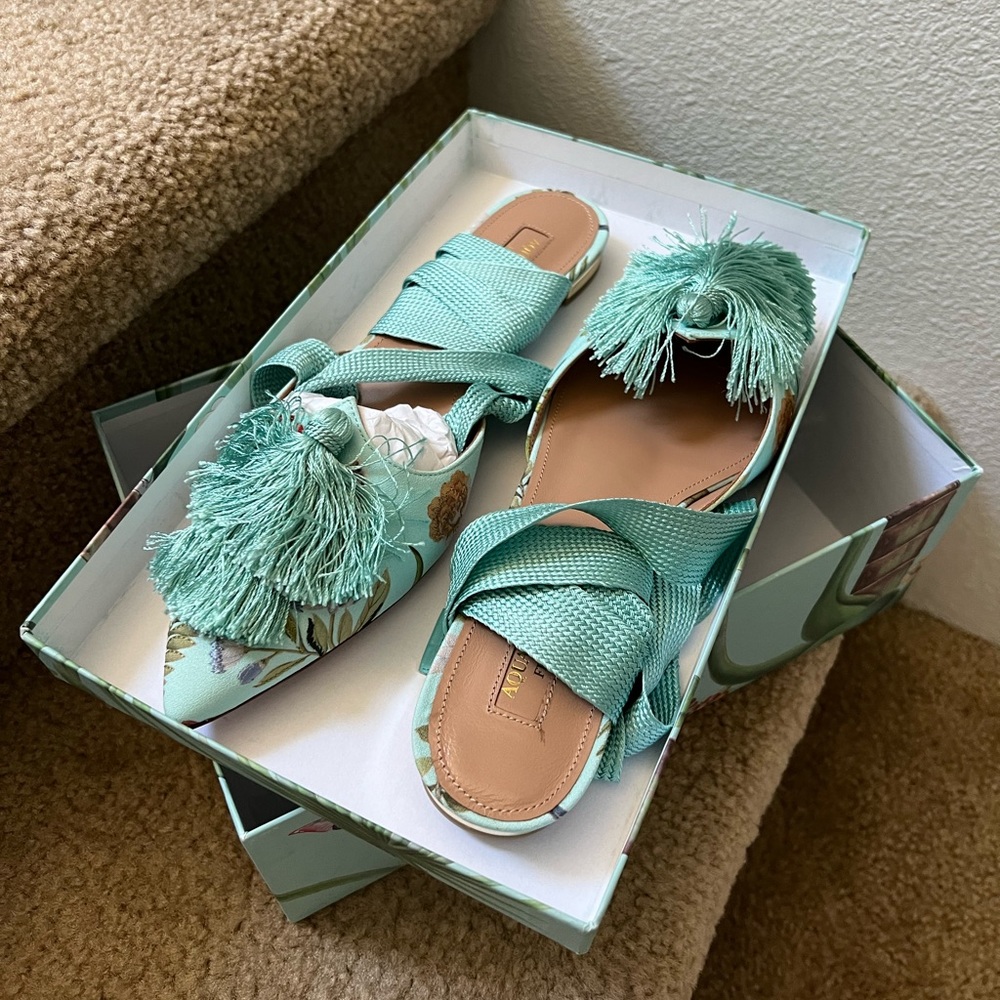 Aquazzura X De Gourney Tie Sandal Brand New